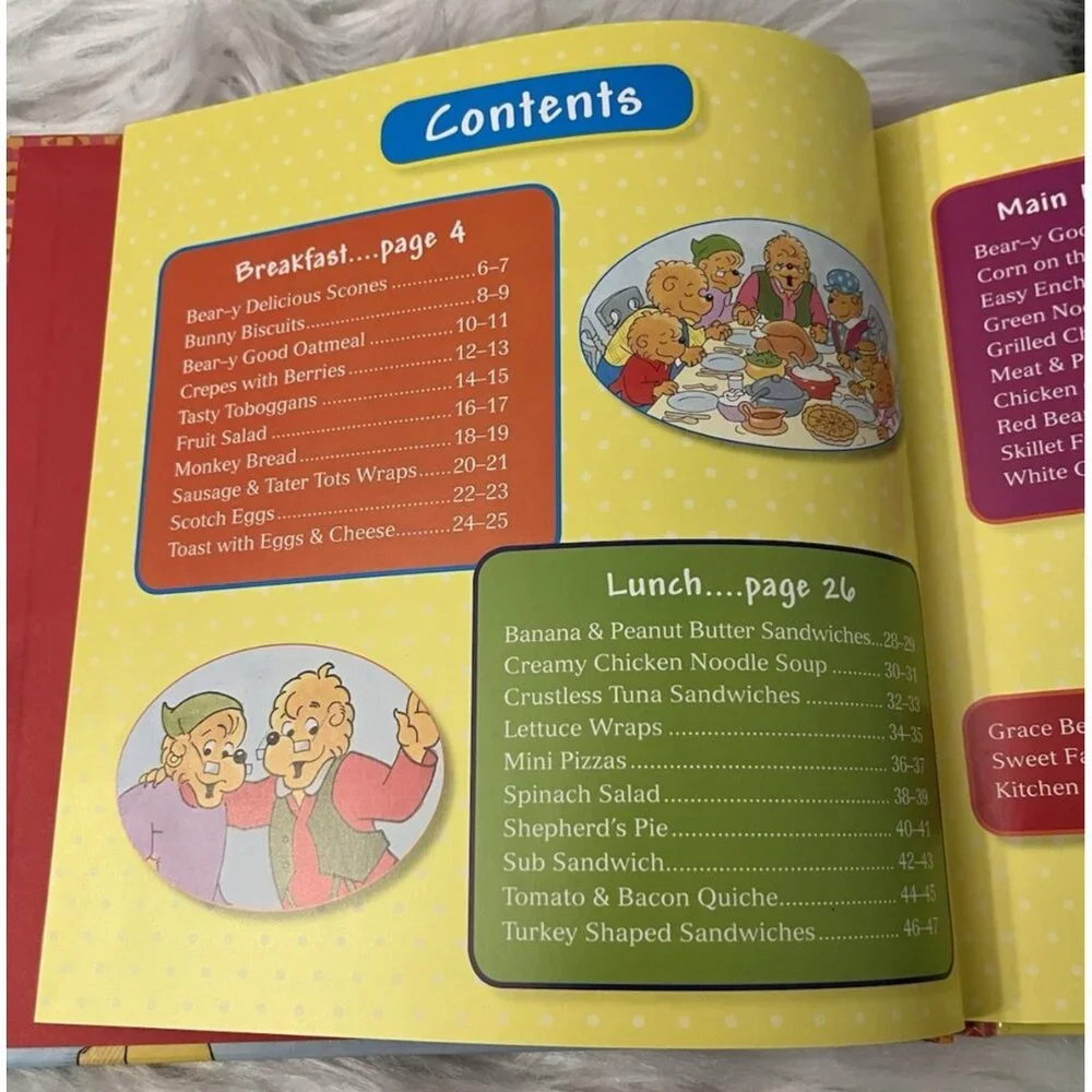 The Berenstain Bears' Country Cookbook Hardback Cub-Friendly Cooking Colorful